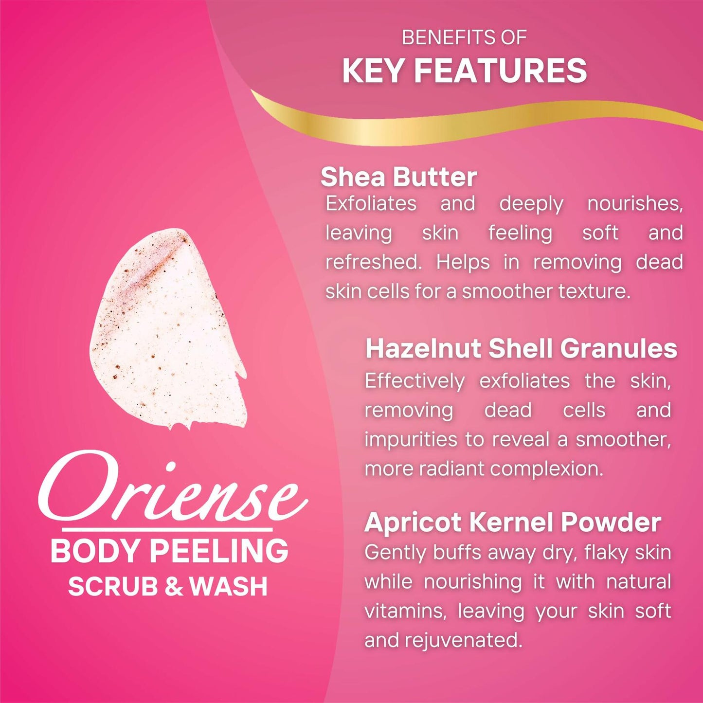 Oriense Body Scrub 16.9oz Spring Flowers Chamomile Hydrating New