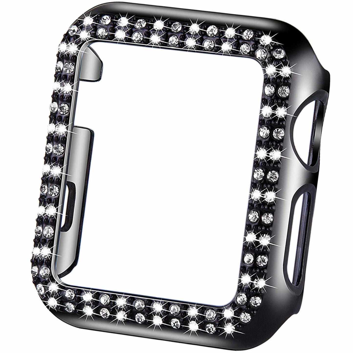 VIQIV Bling Face Bumper Case Cover for Apple Watch 38-44mm Series 1-5 Black
