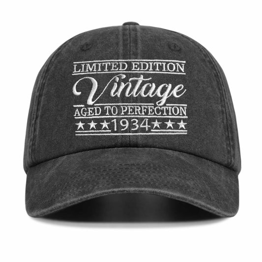Rybicag 91st Birthday Vintage Hat 1934 for Men Women 91 Year Old Gift