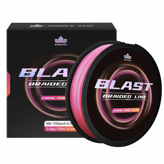 HANDING Blast Braided Fishing Line - No Stretch Colored Braid - Pre-Wet