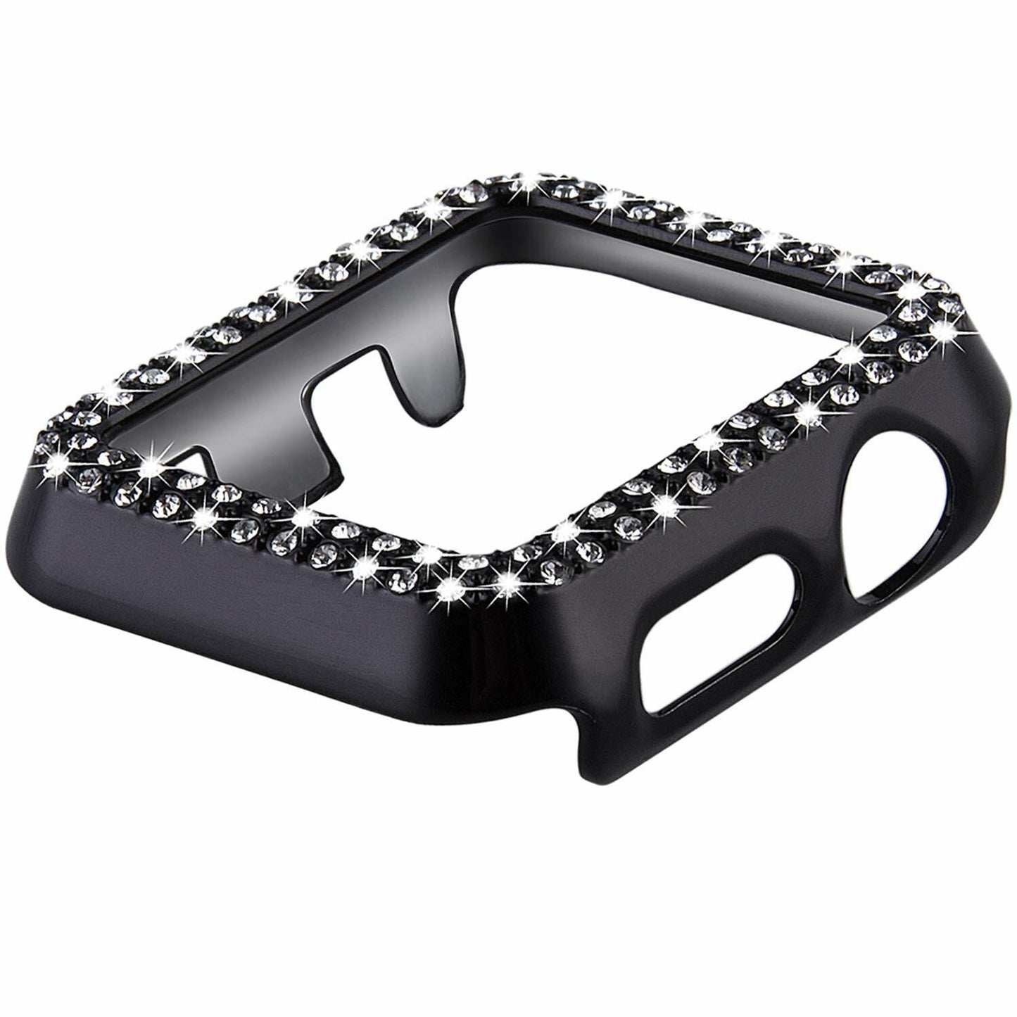 VIQIV Bling Face Bumper Case Cover for Apple Watch 38-44mm Series 1-5 Black