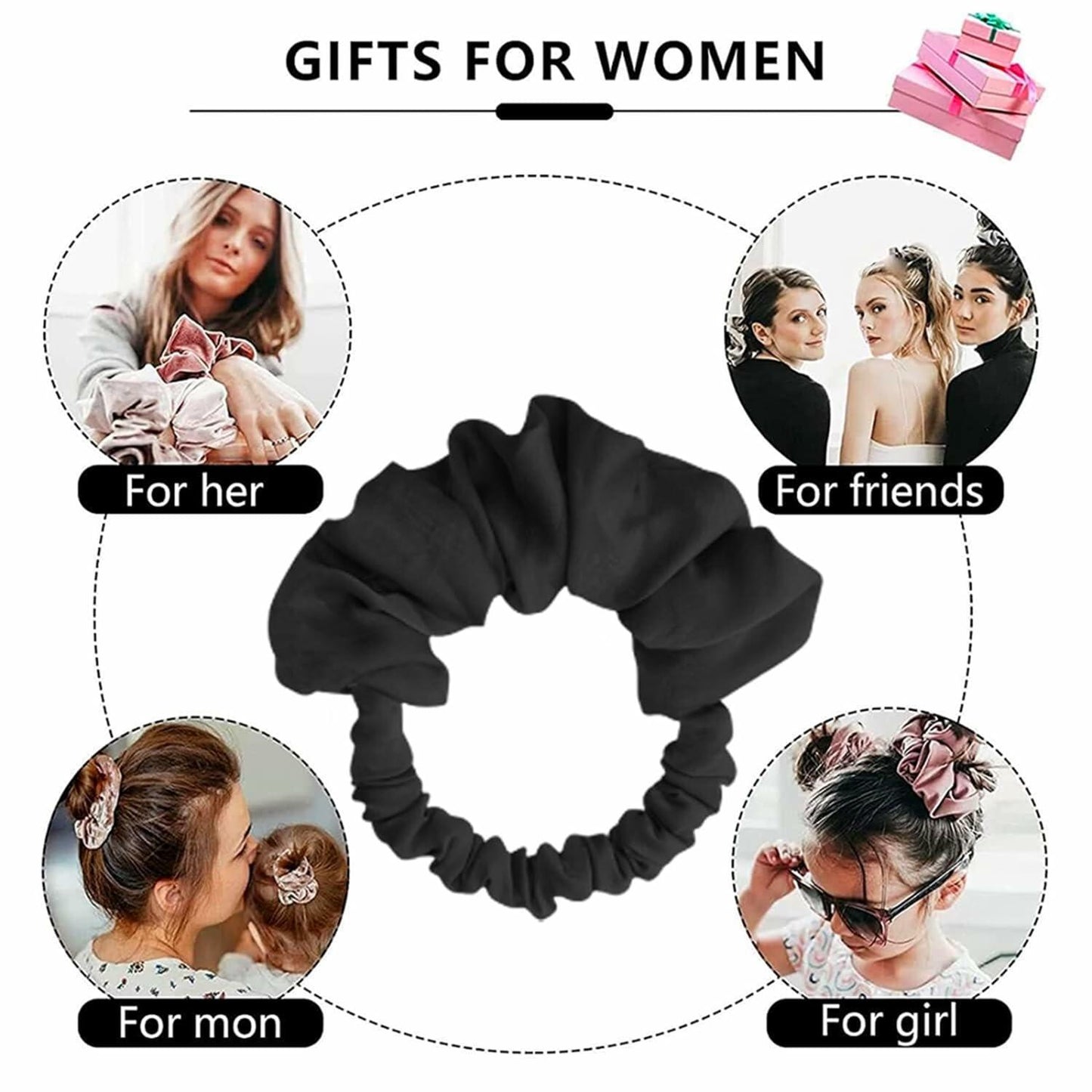 Heatless Curling Scrunchie Satin Hair Curler Overnight No Heat Soft Satin