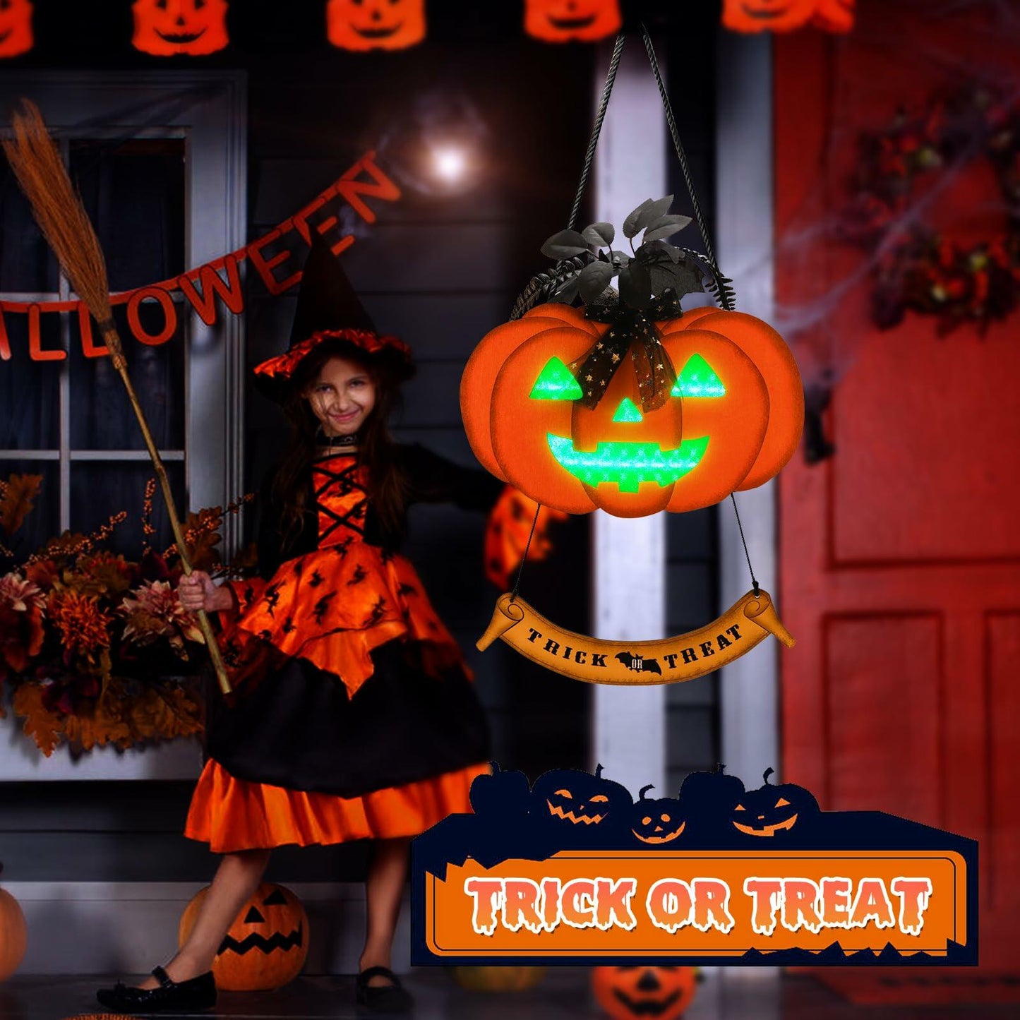 Halloween Rose Ghost Eye Lamp Glass Dome Decoration Portable Indoor Outdoor