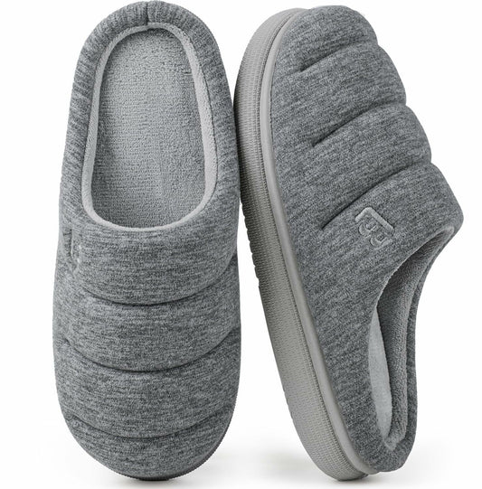 LongBay Women's House Slippers Memory Foam Slip On Clogs Grey Size 11-12