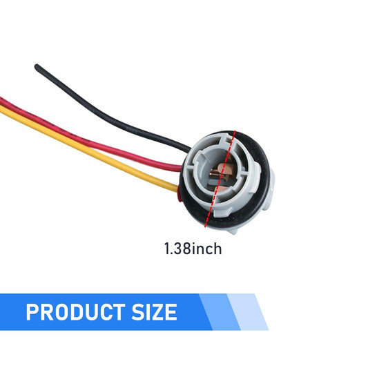 fasebeek 2-Pack 1157 Socket Harness Adapter Gray Universal Car Truck Van