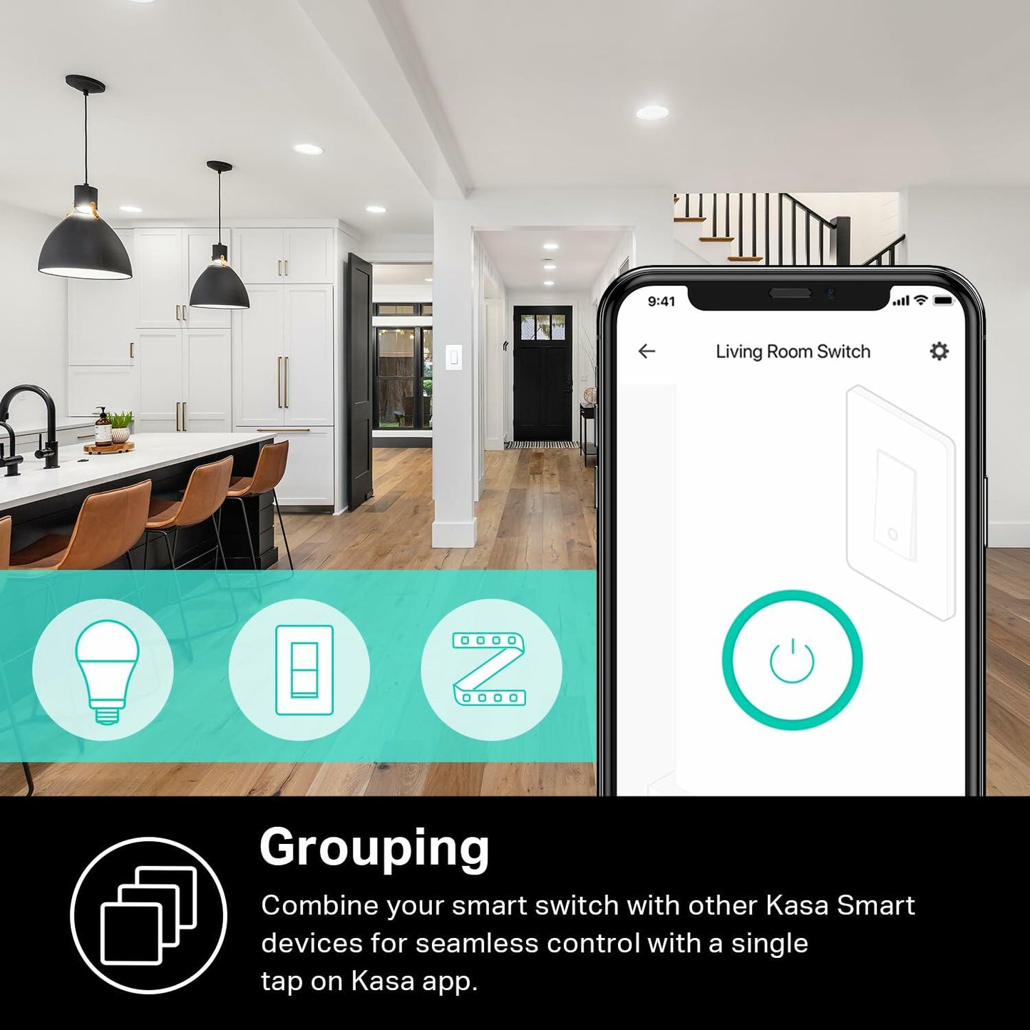 Kasa Smart Light Switch HS200, Single Pole, Needs Neutral Wire, Wi-Fi 1 Pack