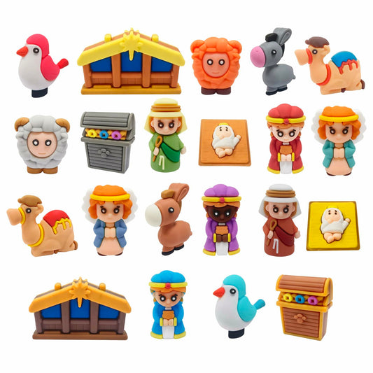 Cherislpy 2025 Nativity Advent Calendar Kids Christian Xmas Toy