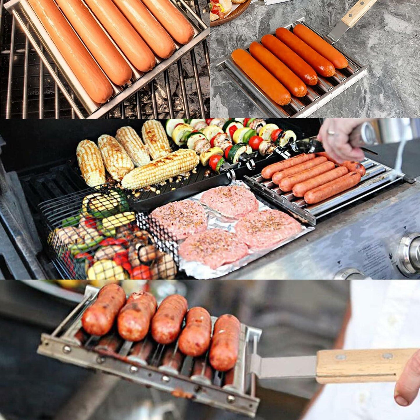 KUZEOLON Hot Dog Roller Machine 9999111 for Evenly Cooked Hot Dogs