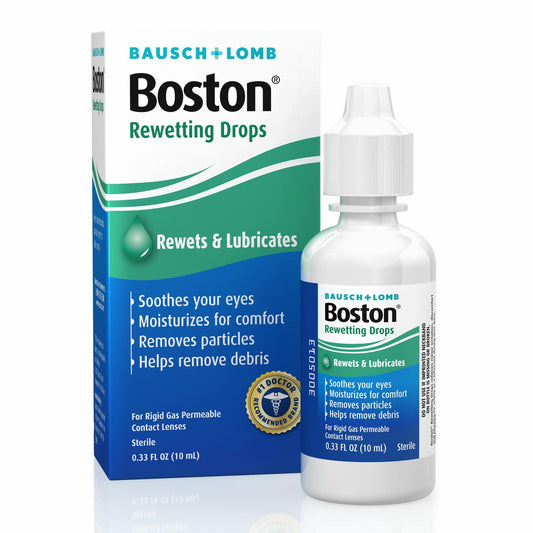 BB06/26 Bausch + Lomb Boston Rewetting Drops 0.34 fl oz RGP Contact Lenses