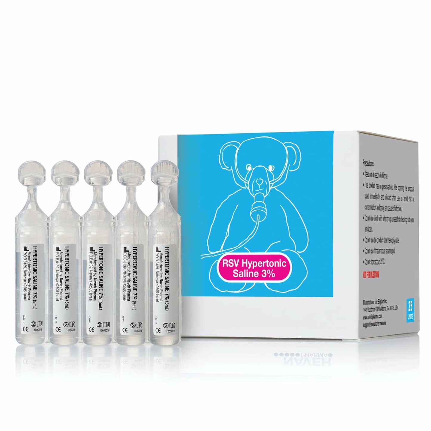 BB05/27 NAVEH PHARMA 3% Hypertonic Saline Solution 25 Vials 0.17 FL OZ