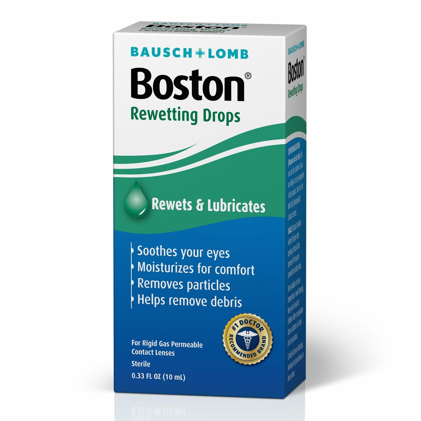 BB06/26 Bausch + Lomb Boston Rewetting Drops 0.34 fl oz RGP Contact Lenses
