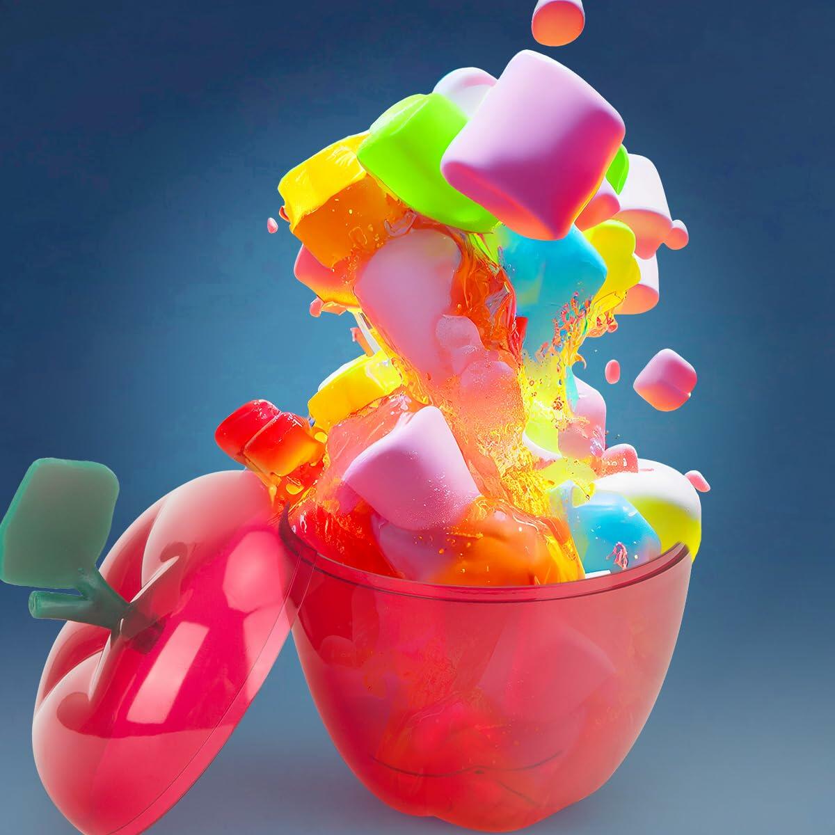 Large Red Apple Shaped Plastic Cookie Jar Set of 2 Merry Christmas