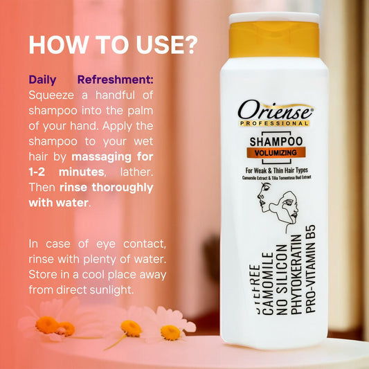 Oriense Volumizing Shampoo 20.2oz Chamomile & Tilia Silicone Paraben Free