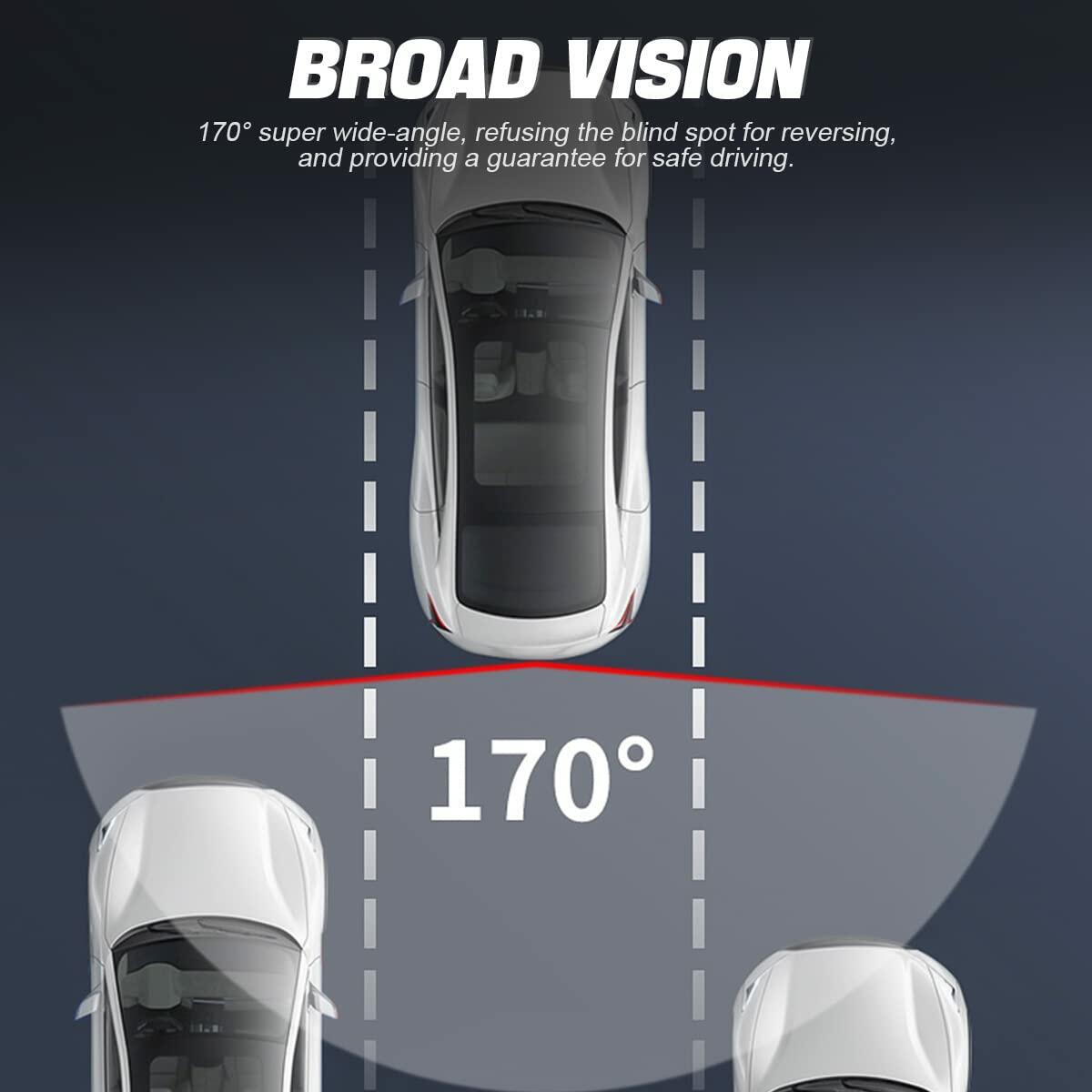 Waterproof Car Backup Camera HD 960x720 155° Wide View Night Vision Black