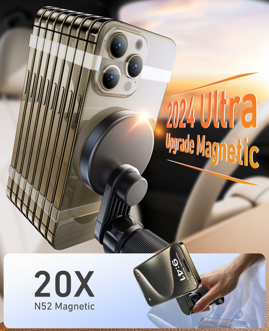 NIYEVN MagSafe Car Mount, 20 Magnets, 360° Rotation, Air Vent Holder