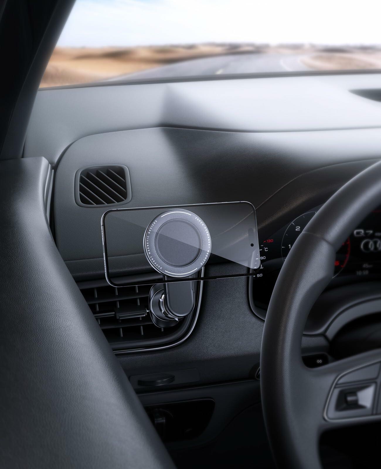 NIYEVN MagSafe Car Mount, 20 Magnets, 360° Rotation, Air Vent Holder