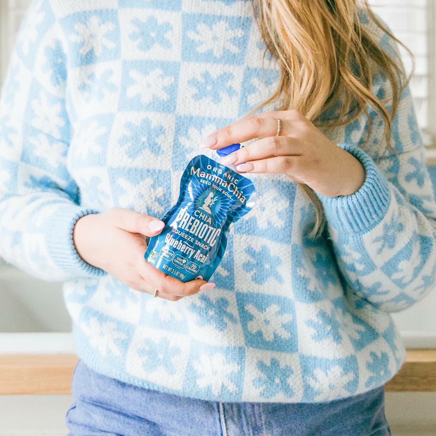 BestBy07/25 Mamma Chia Organic Prebiotic Snack Blueberry Acai 14oz 6 Pack