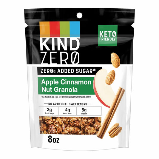 BestBy04/25 KIND Keto Granola Apple Cinnamon Nut GF Zero Added Sugar 1 Count
