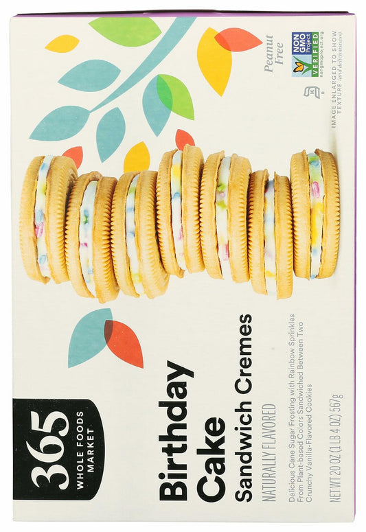 BestBy12/24 365 by Whole Foods Birthday Cake Sandwich Creme Cookies 20 OZ