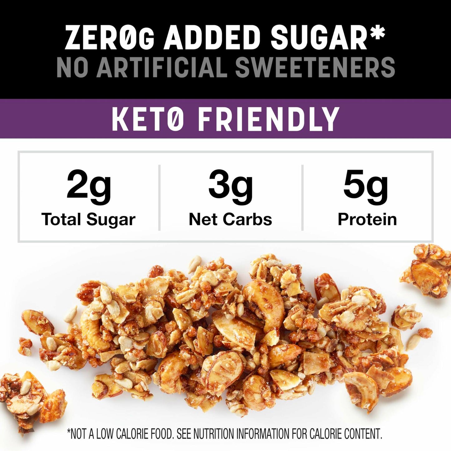 BestBy12/24 KIND Zero Added Sugar Keto Granola Caramel Mocha Nut 1 Count Gluten