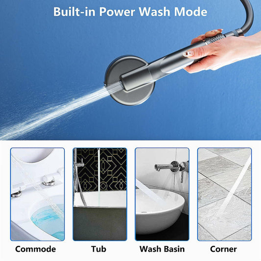 Filtered Handheld Shower Head Chrome High Pressure with Scalp Massager