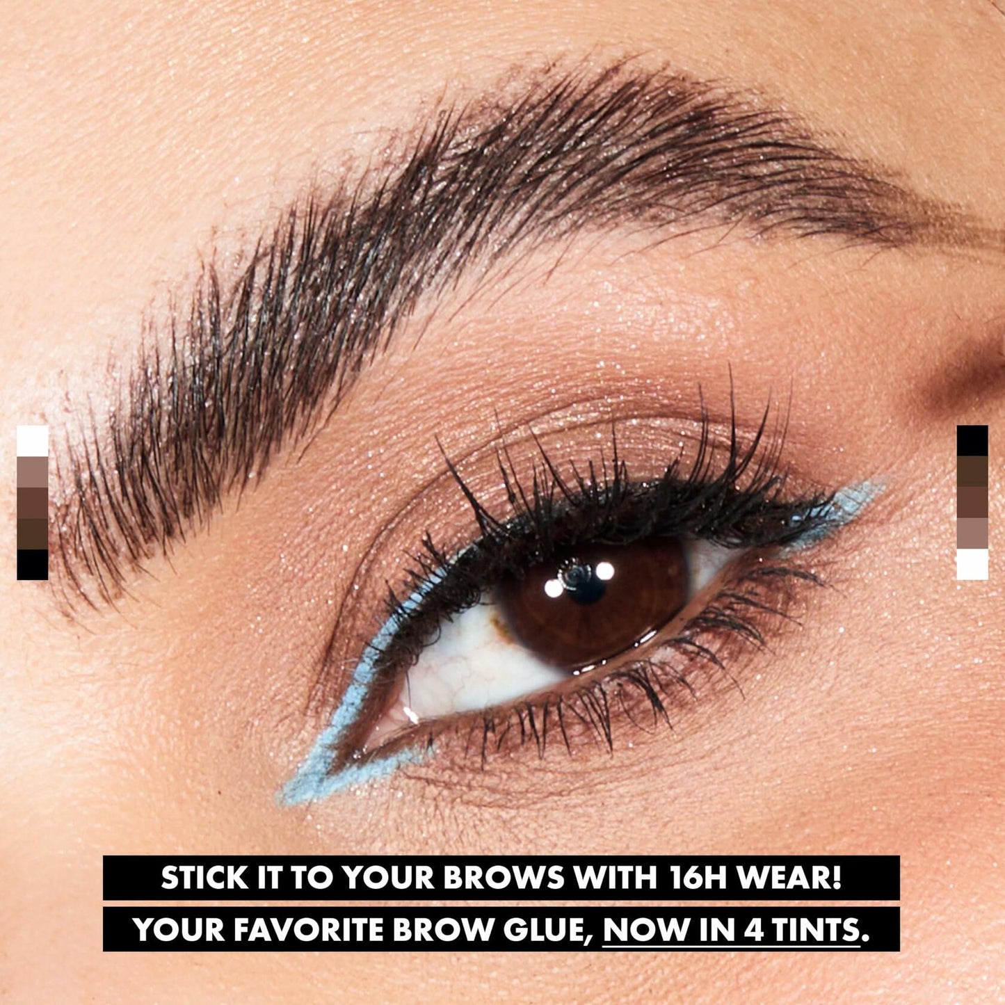 NYX Brow Glue Tinted Eyebrow Gel Dark Brown 0.17oz - Extreme Hold