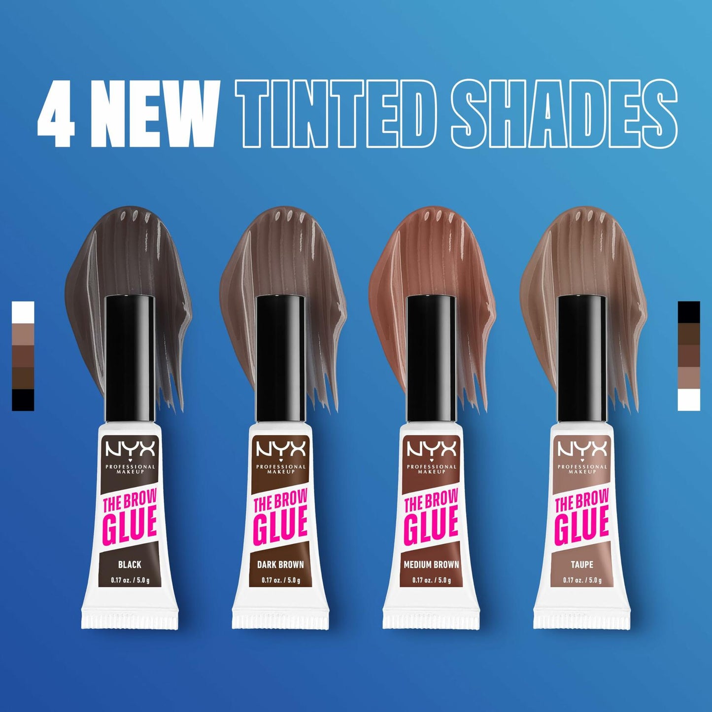 NYX Brow Glue Tinted Eyebrow Gel Dark Brown 0.17oz - Extreme Hold