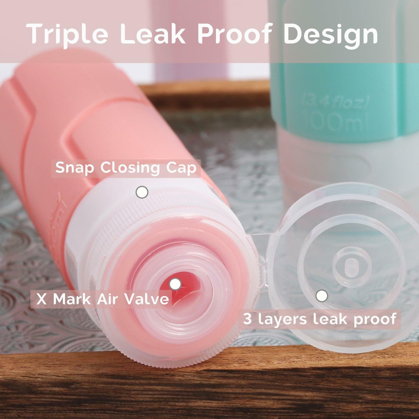 18 Pc Silicone Travel Bottles Set TSA Approved Leak Proof BPA Free Refillable