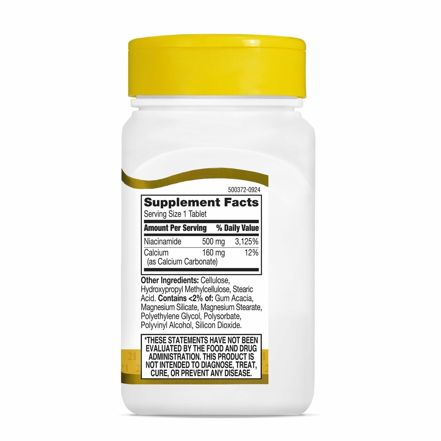 BestBy07/27 21st Century Niacinamide 500 mg Prolonged Release Tablets 110 Count