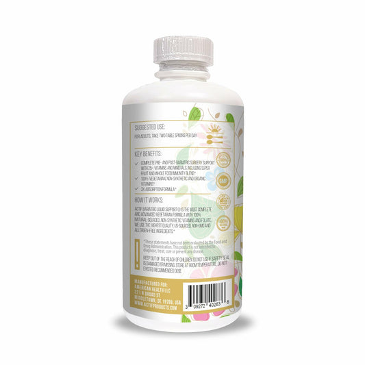 Actif Organic Bariatric Liquid Support 32oz Advanced Formula Non GMO