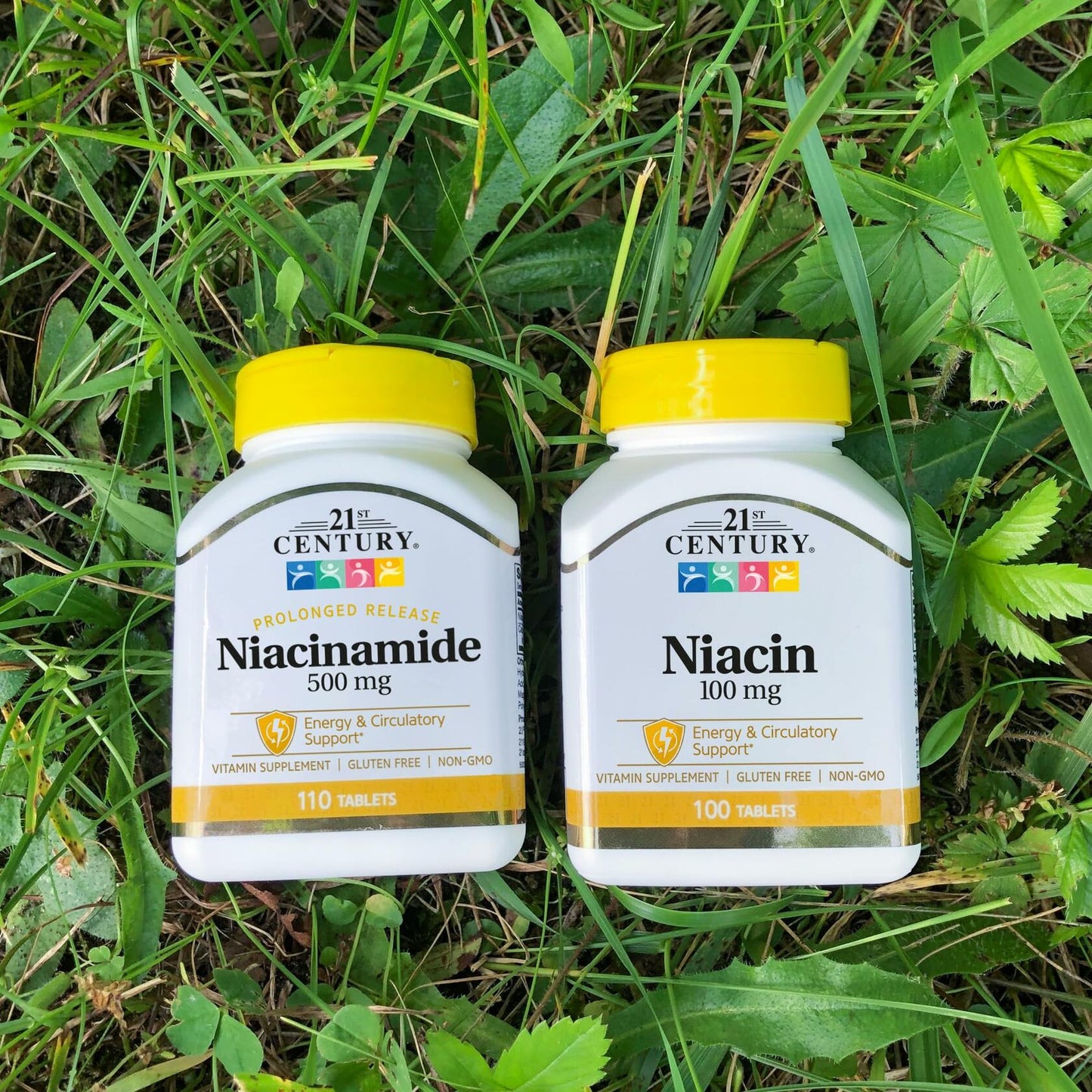 BestBy07/27 21st Century Niacinamide 500 mg Prolonged Release Tablets 110 Count