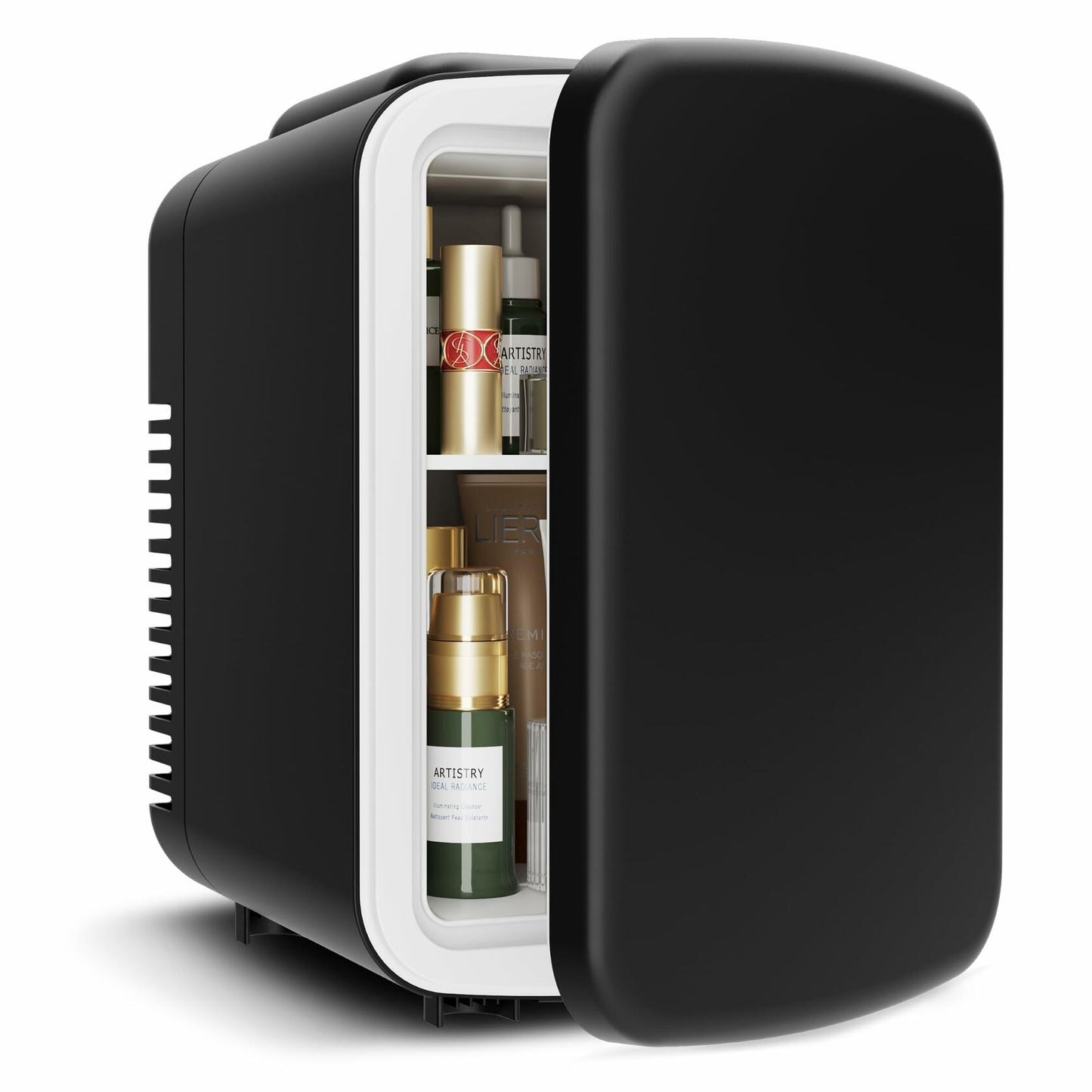 EUHOMY 4L Mini Fridge Portable Cooler Warmer Black Cosmetics Drinks