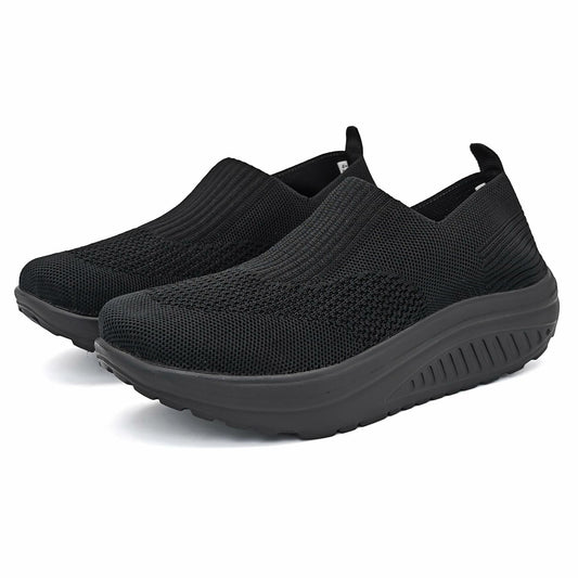 Umerigo Womens Slip On Tennis Shoes Breathable Mesh Black Size EU 40 USA W8.5