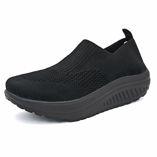 Umerigo Womens Slip On Tennis Shoes Breathable Mesh Black Size EU 40 USA W8.5