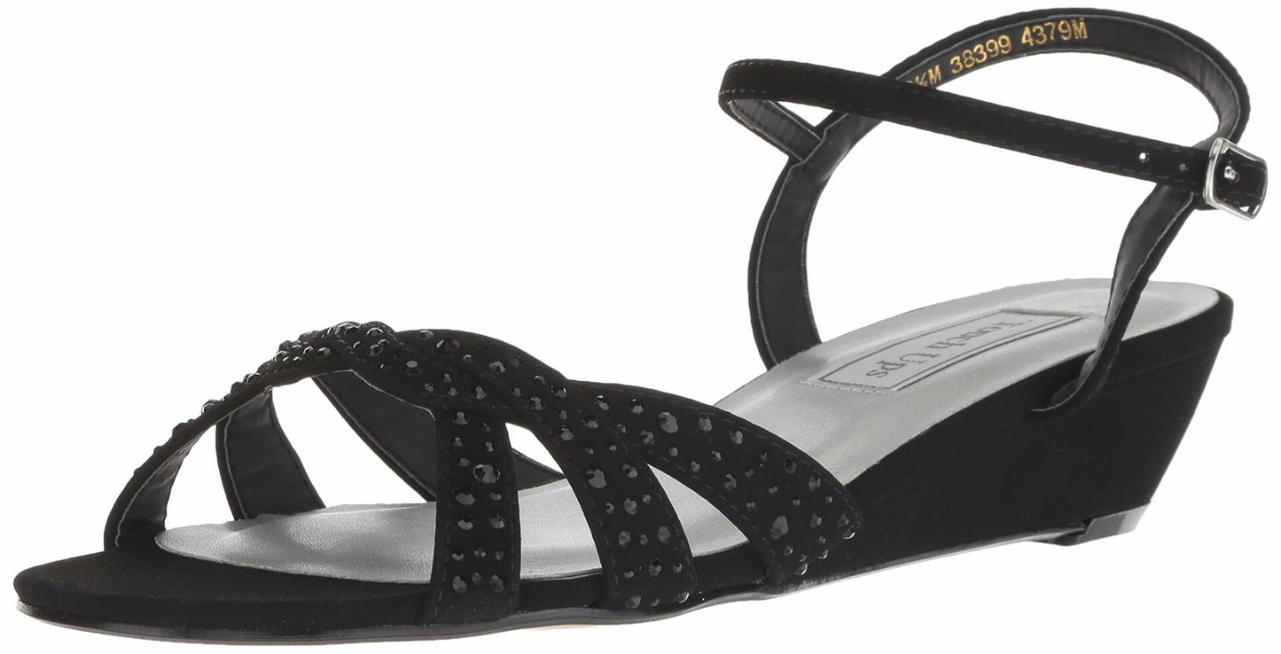 Touch Ups Women's Lena Wedge Sandal Black Size 7 Comfortable Style