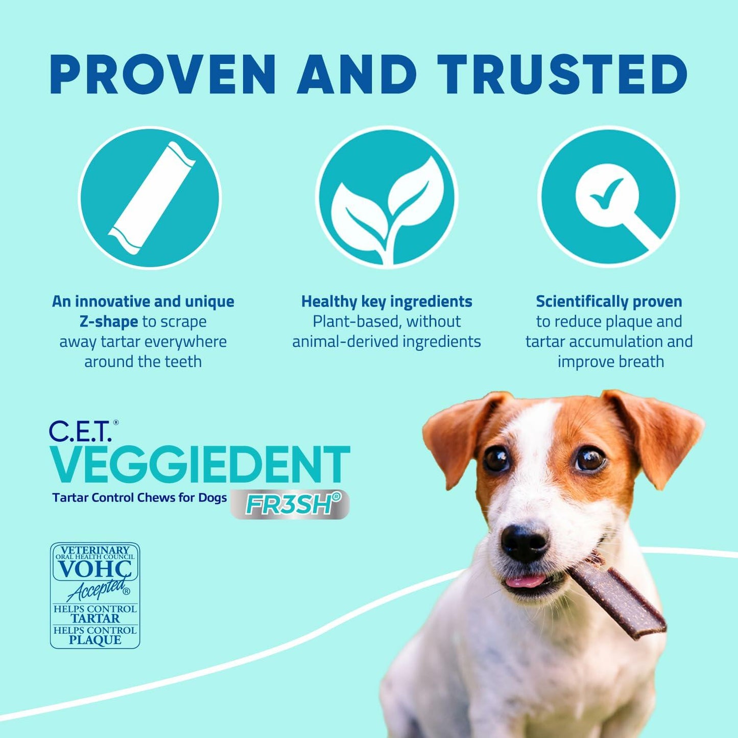 BB05/26 Virbac Veggiedent FR3SH Tartar Control Chews Small Dog 30 Count