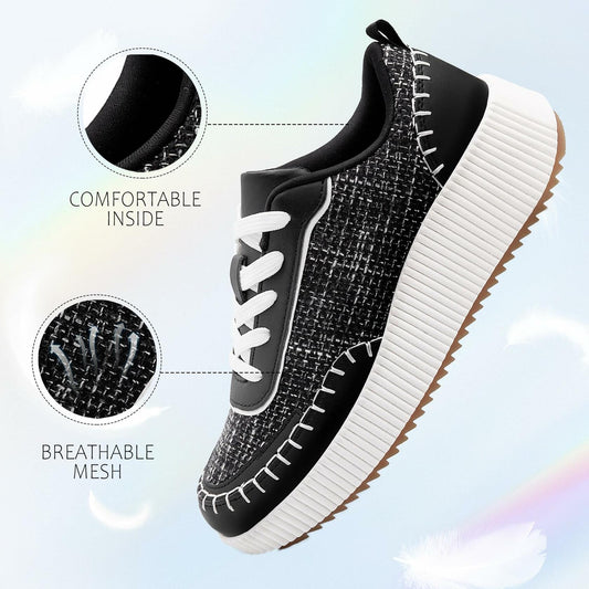 Women's Fashion Sneakers Low Top Casual Comfortable Walking Shoes Size 9