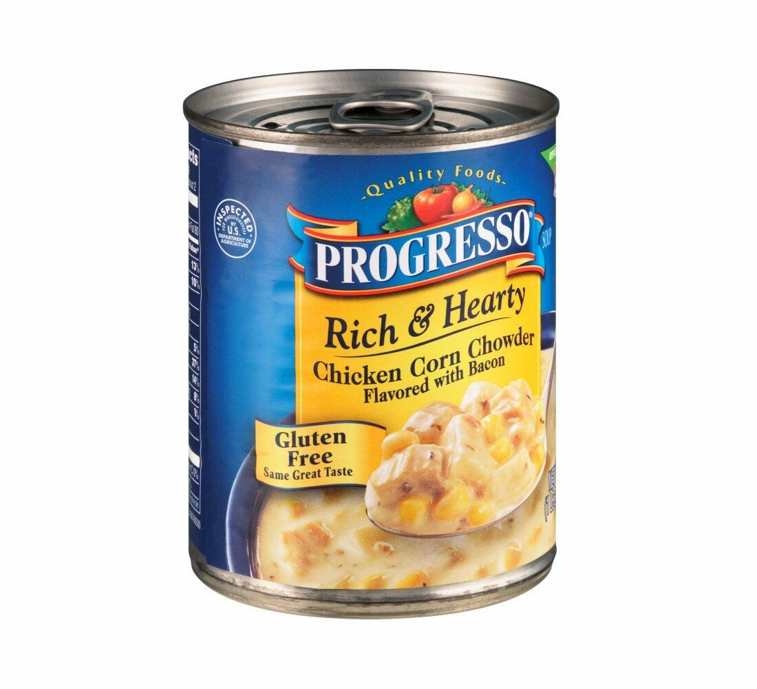 BestBy10/26 Progresso Chicken Corn Chowder Bacon Soup 19oz