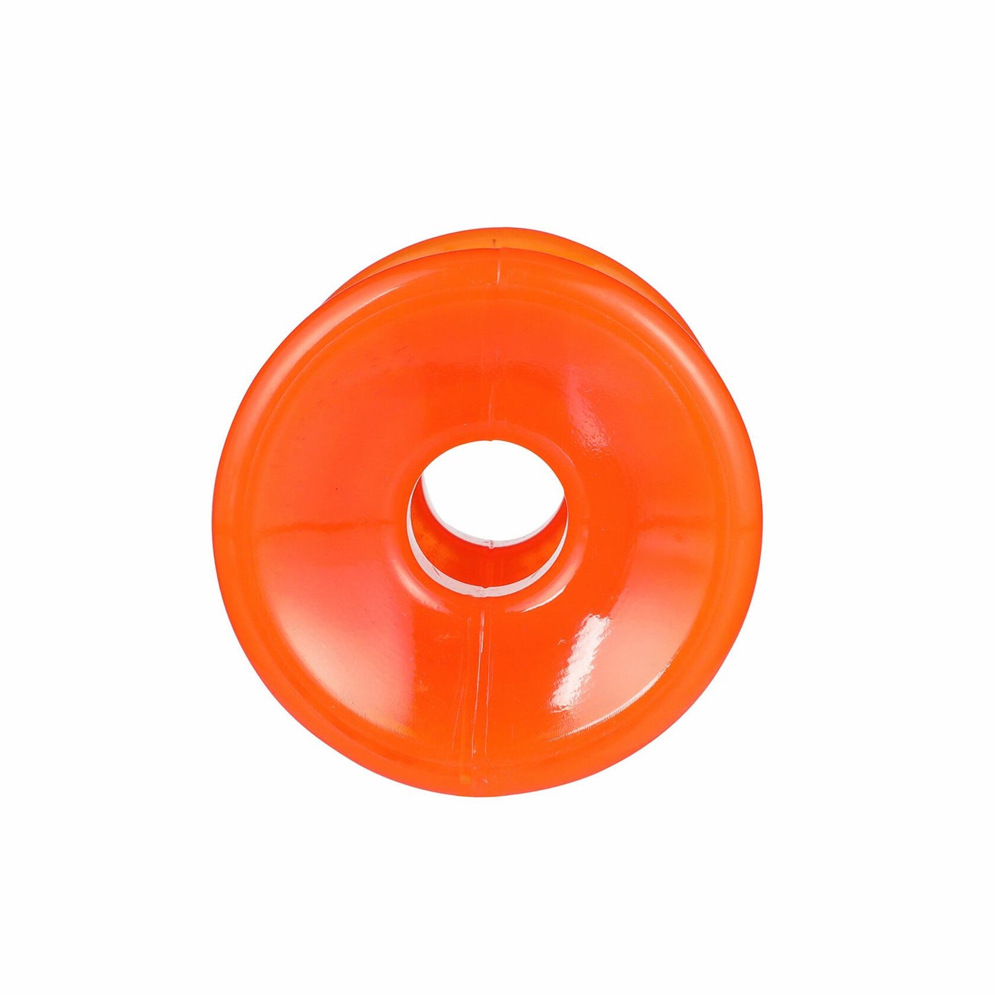 Neater Pet Rolly Cannoli Large Clear Orange Dog Toy Mess Proof Treat Toy