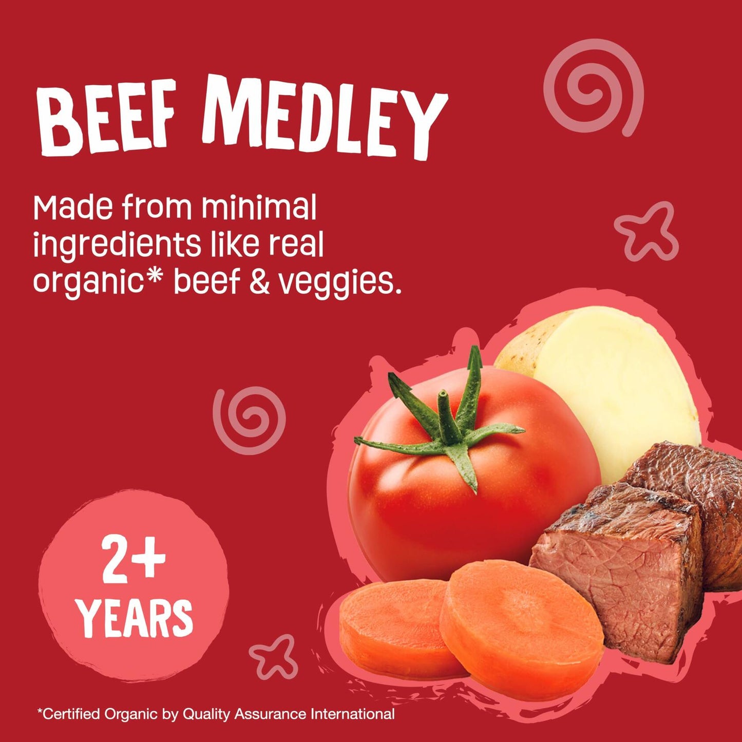 BB01/25 Earth's Best Organic Baby Food Pouches Beef Medley 4oz 12 Pack
