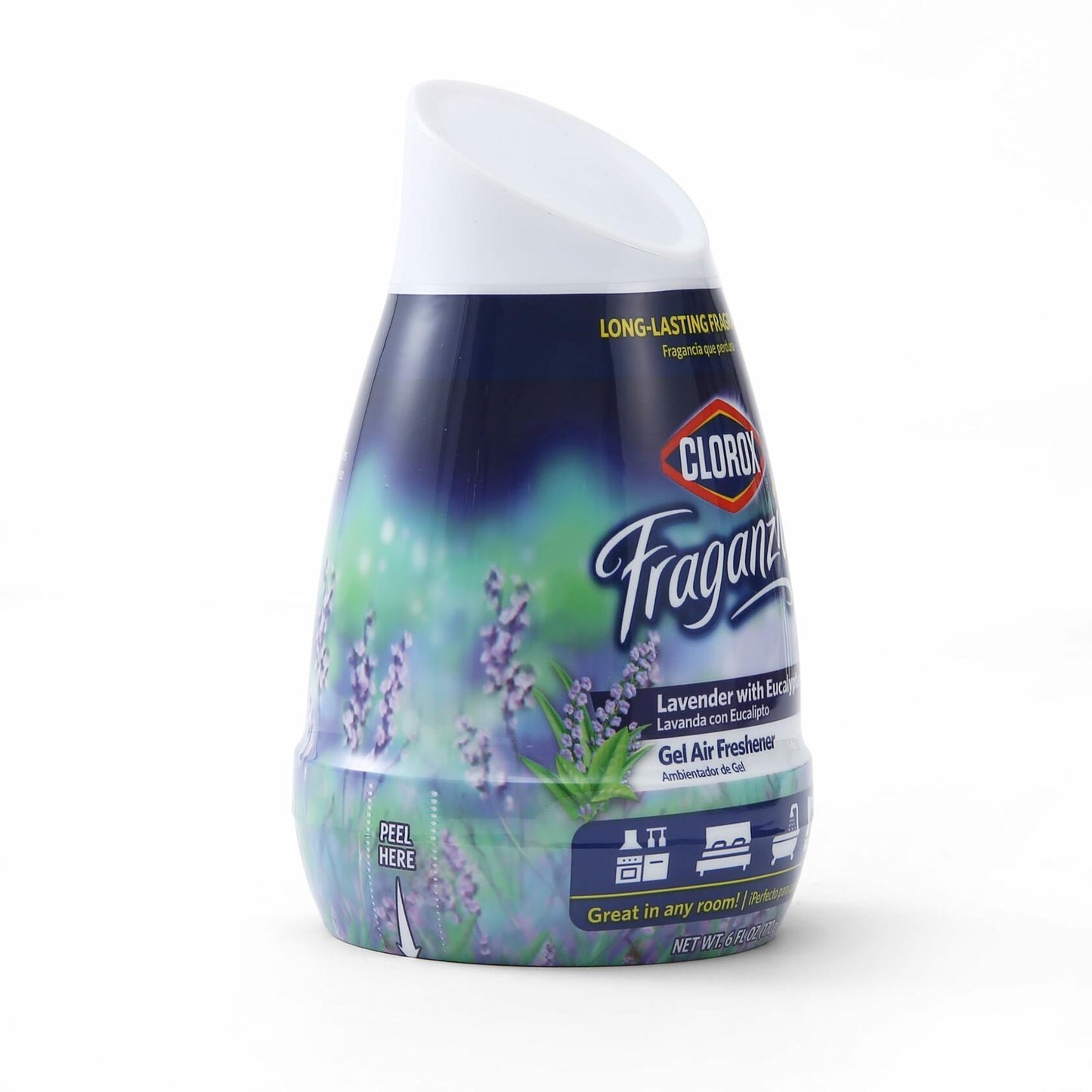 Clorox Fraganzia Gel Air Freshener Cone Lavender Eucalyptus 6oz 12 Pack