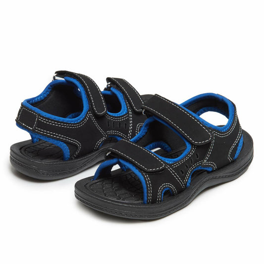 Skysole Boys Double Adjustable Strap Lightweight Slippers Royal Size 7-8 Toddler