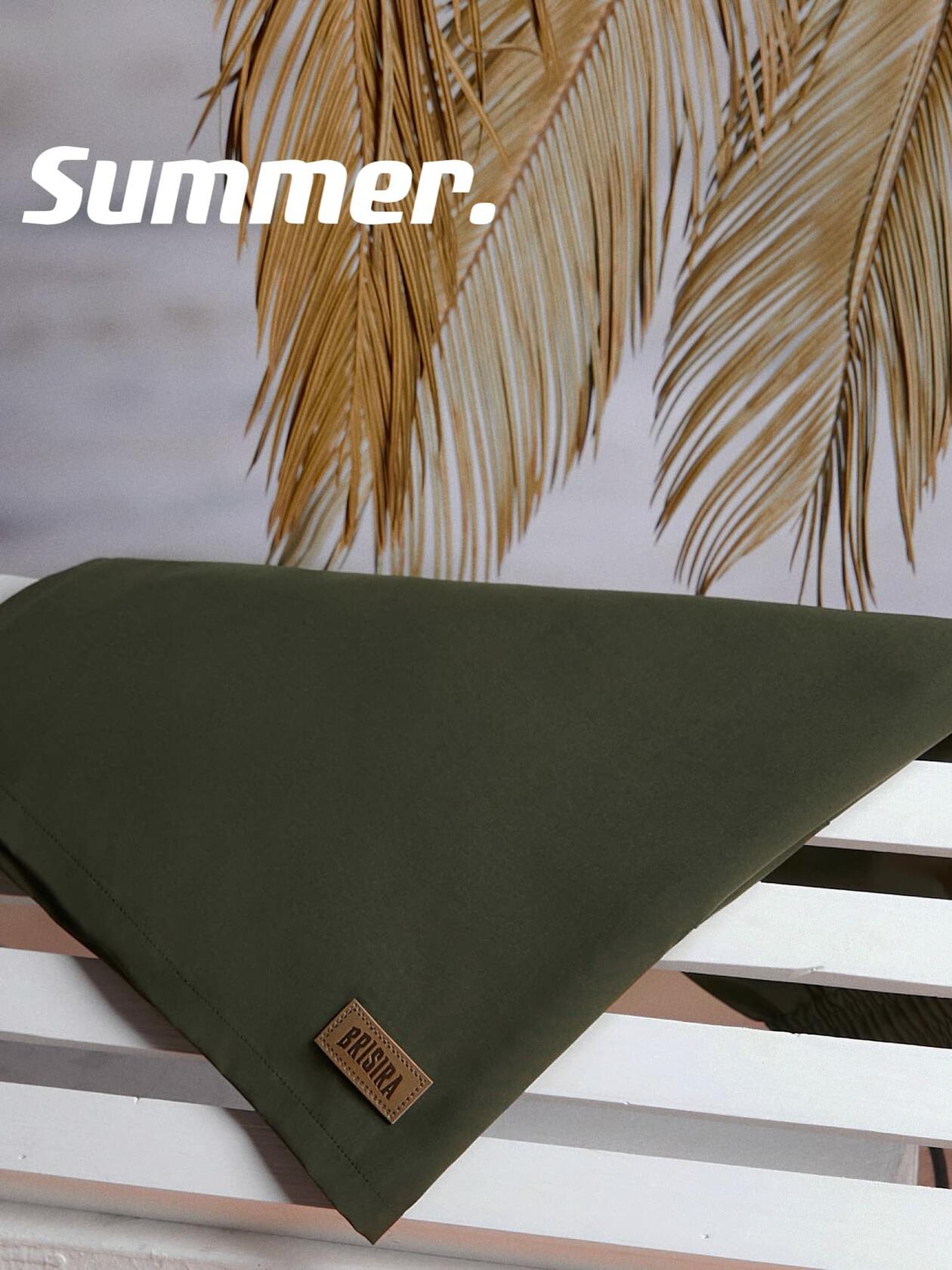 BRISIRA Mens Quick Dry Swim Trunks 9in ArmyGreen Size 34