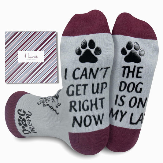 Huahui Dog Mom Socks for Women, Funny Dog Lover Gifts, 1 Pair