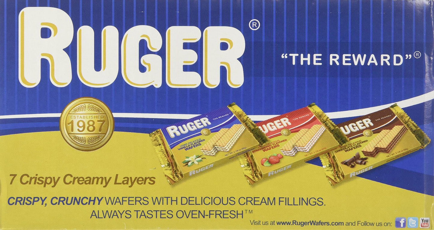 Ruger Vanilla Austrian Wafers 2.125 oz Pack of 12 - Classic Snack