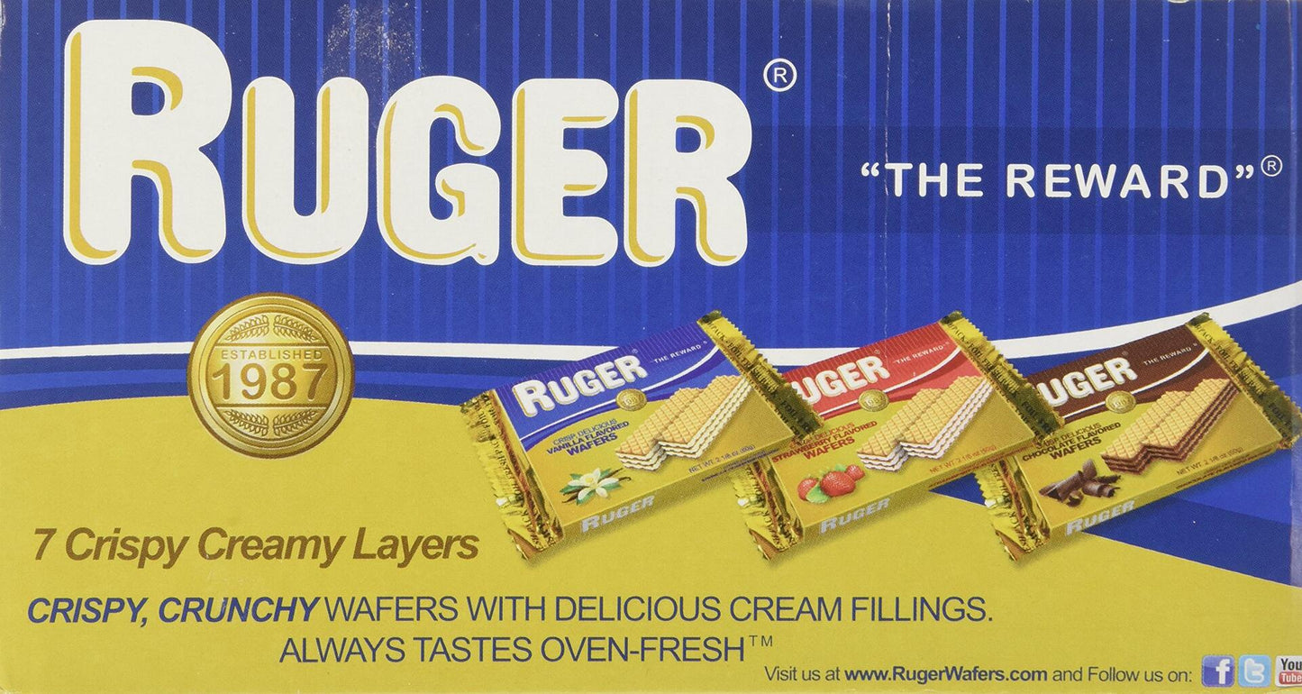 Ruger Vanilla Austrian Wafers 2.125 oz Pack of 12 - Classic Snack
