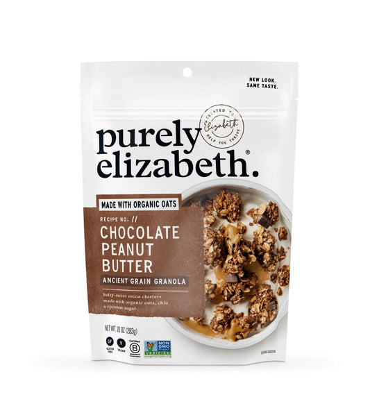 BestBy02/25 Purely Elizabeth Chocolate Peanut Butter Granola Gluten-Free Non-GMO