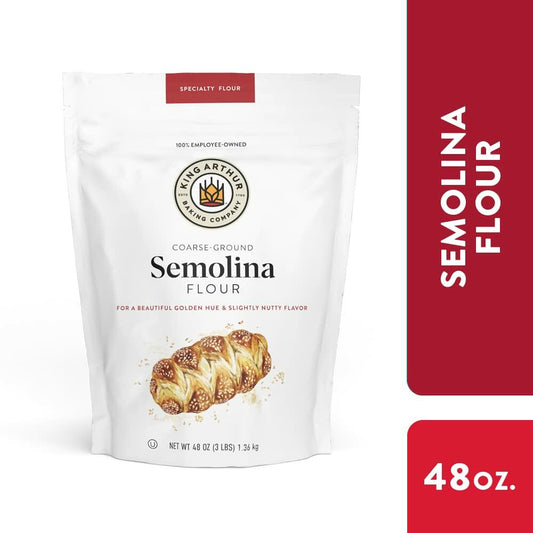 BestBy04/25 King Arthur Semolina Flour 3 lbs Coarse Ground High Protein Kosher