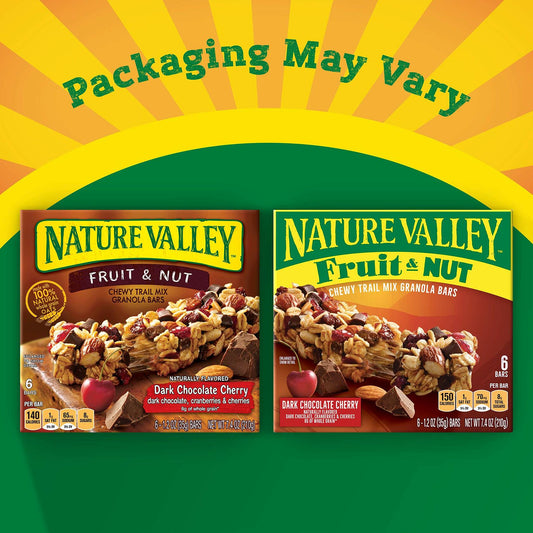 BestBy12/24 Nature Valley Chewy Trail Mix Bars Dark Chocolate Cherry 7.4oz 6ct