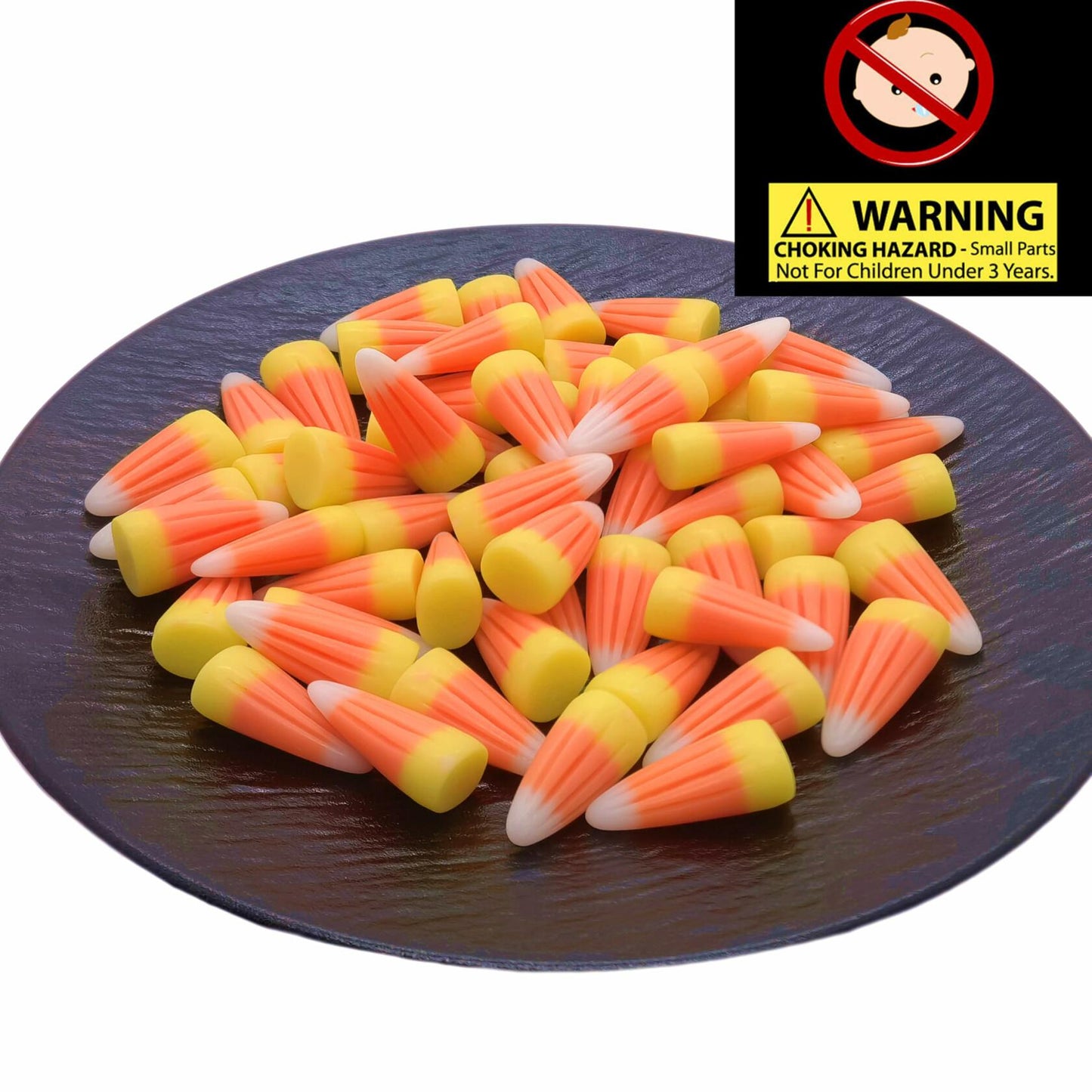 M2cbridge Halloween Resin Candy Corn Mini 3D with Eyepin 60pcs
